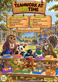 Teamwork at Kai Time Poster (A2 & A3) - Schools and clinics
