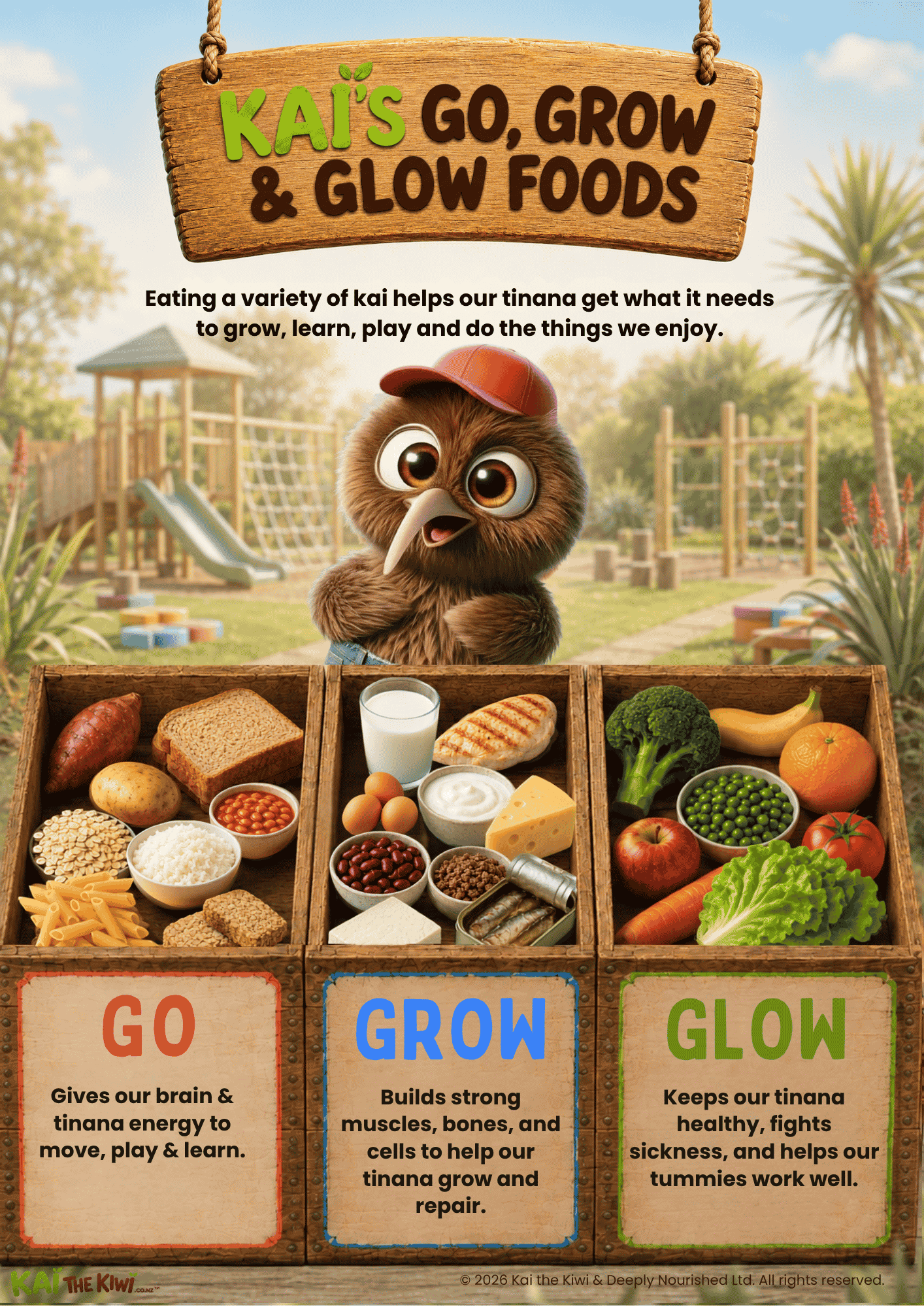GO, GROW, GLOW Poster A2 & A3) - Schools and clinics